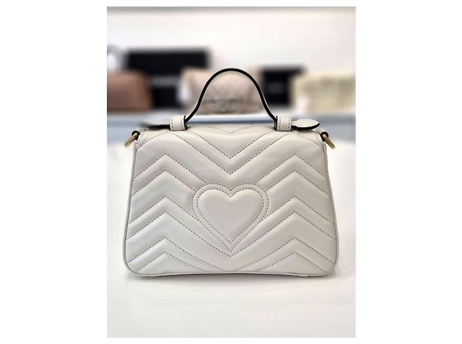 Gucci Mini Borsa a Tracolla con Manico Bianca Bianco - vista 6