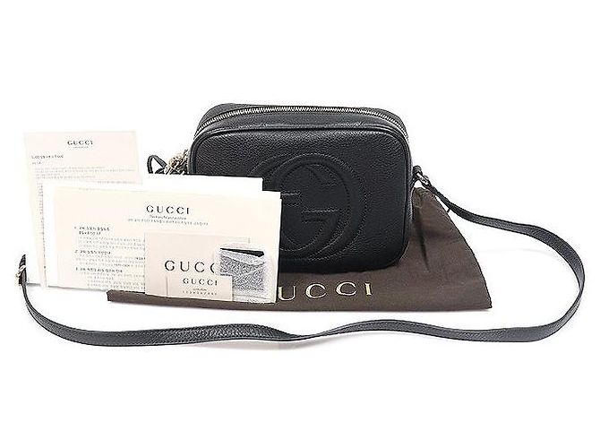 Gucci mala tiracolo Disco pequena em couro Preto - vista 2