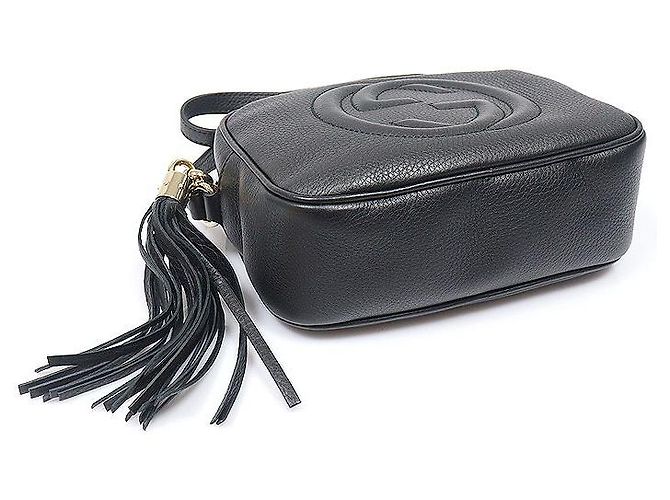 Gucci mala tiracolo Disco pequena em couro Preto - vista 5