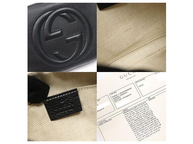 Gucci mala tiracolo Disco pequena em couro Preto - vista 7