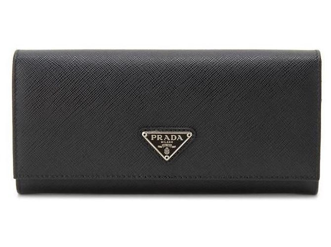 Cartera larga Prada Saffiano negra de piel Negro - vista 3