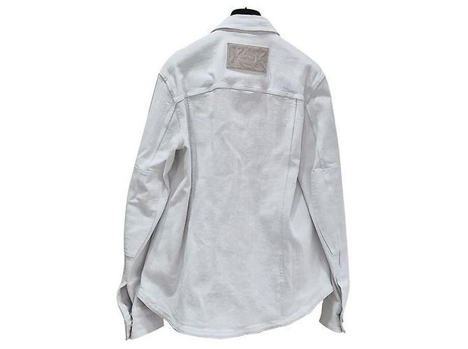 Salvatore Ferragamo Jeansjacke Hellgrau Braun - Ansicht 3
