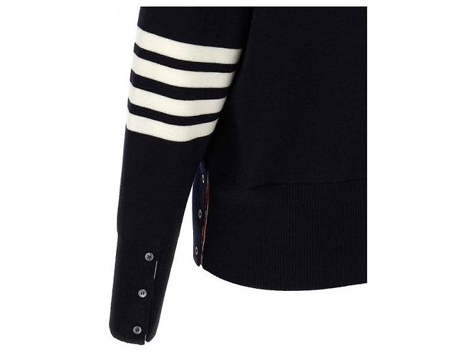 Rebeca Thom Browne 4-Bar de lana con cuello en V azul marino - vista 6