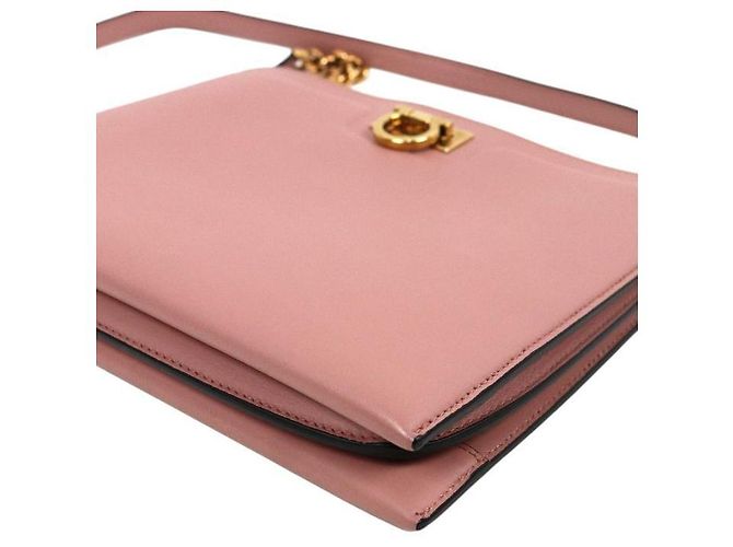 Salvatore Ferragamo Borsa a tracolla Gancini rosa - vista 7