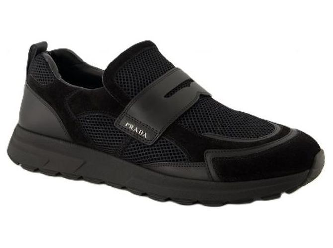 Prada Sneakers Frac Mesh Leather Nero - vista 4