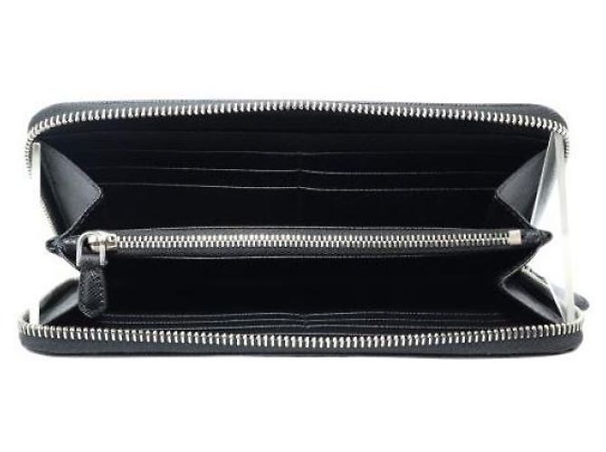 Prada Saffiano Leather Triangle Logo Wallet Black - view 5