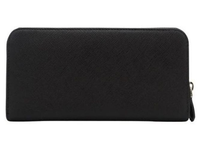 Prada Saffiano Leather Triangle Logo Wallet Black - view 6