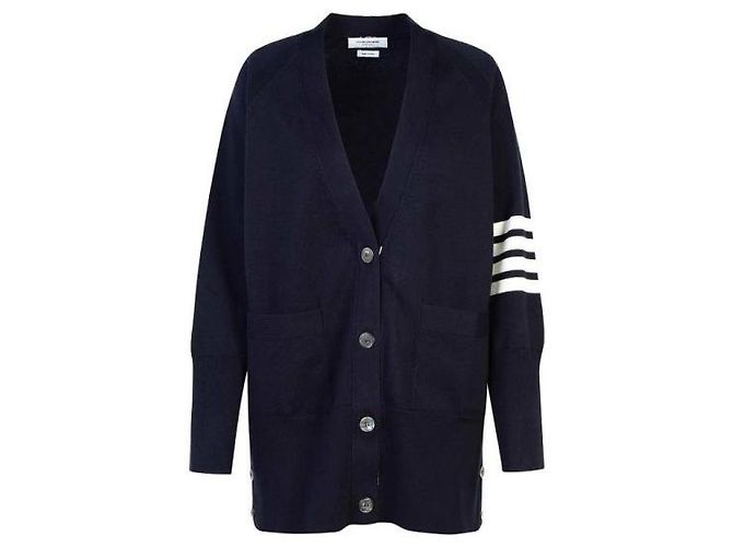 Thom Browne Rebeca de algodón jersey con ajuste exagerado Azul - vista 3