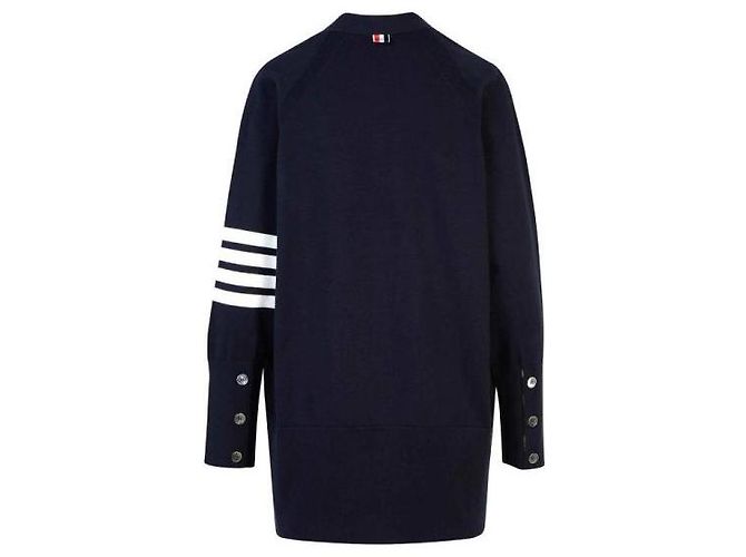 Thom Browne Rebeca de algodón jersey con ajuste exagerado Azul - vista 4