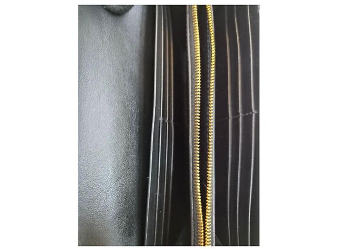 Bottega Veneta Großes Intrecciato Long Wallet mit Klappe Schwarz - Ansicht 16
