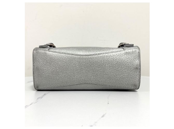 Balenciaga Borsa Neo Classic City Mini Top Handle Silver Argento - vista 14