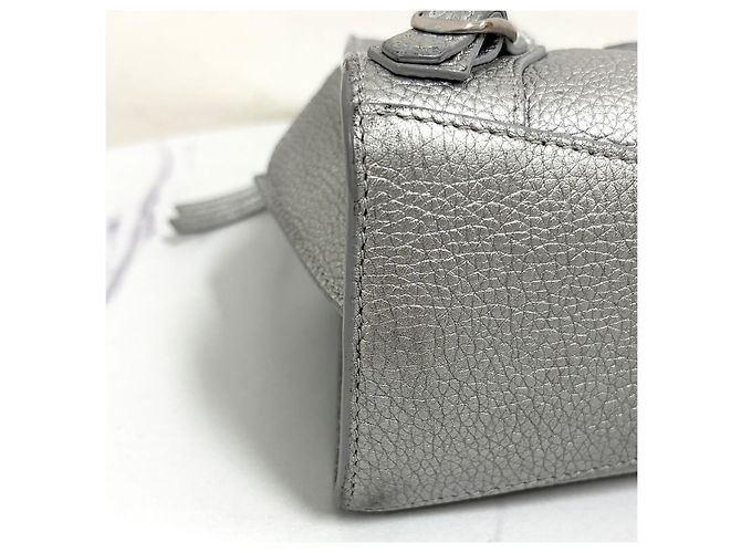 Balenciaga Borsa Neo Classic City Mini Top Handle Silver Argento - vista 15