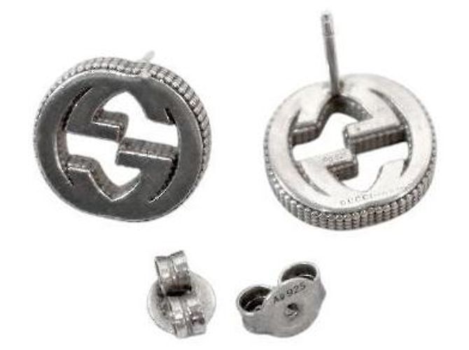 Gucci Pendientes entrelazados de plata - vista 4