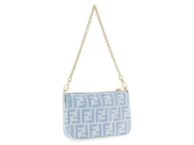Fendi Pochette Baguette in Denim - vista 4