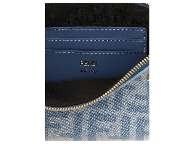 Fendi Pochette Baguette in Denim - vista 6