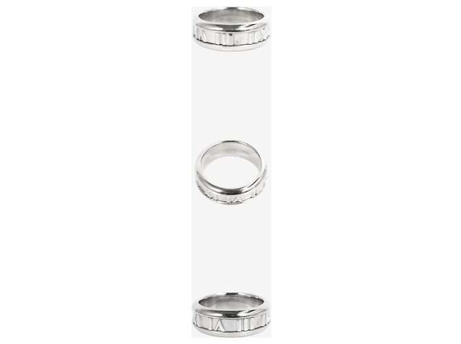 Tiffany & Co Anello Atlas Wide Band in oro bianco classico - vista 2