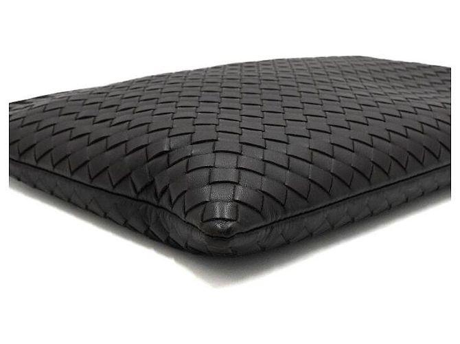 Bottega Veneta Pouch Clutch Intrecciato con zip da uomo Nero - vista 7