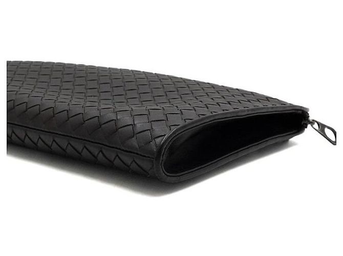 Bottega Veneta Pouch Clutch Intrecciato con zip da uomo Nero - vista 8