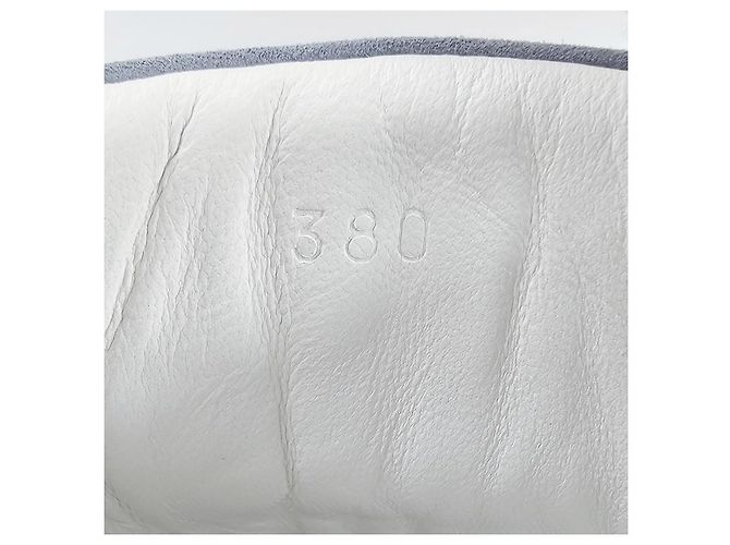Hermès Bouncing Sneakers Scarpe Sportive Donna Suede Goat Leather Blanc Blue Galet - vista 15