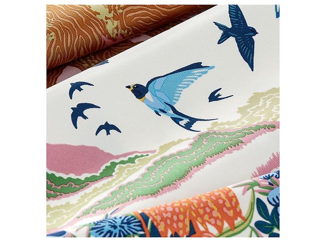 Hermès Foulard di seta Rewilding Nature Blu - vista 5