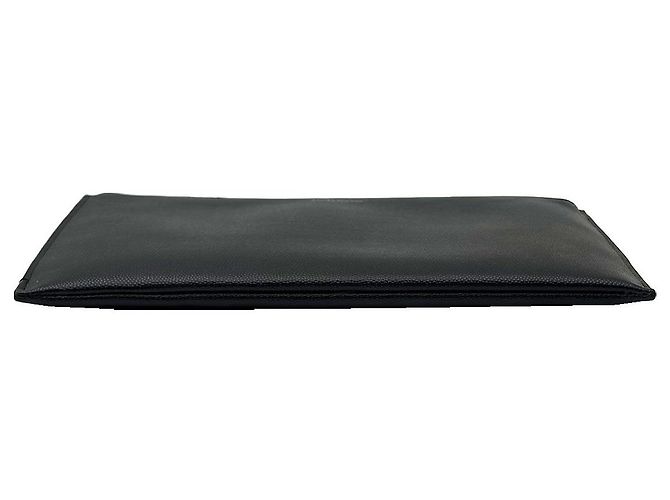 Saint Laurent Clutch classica piccola in pelle nera Nero - vista 7