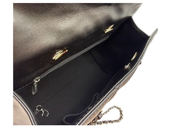 Chanel Borsa a tracolla Season Lambskin Hampton Stitch Nera Nero - vista 7