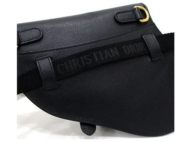 Dior Borsello da cintura e a tracolla Saddle Pouch in pelle nera Nero - vista 10