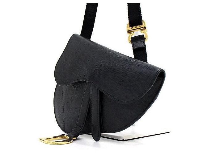 Dior Borsello da cintura e a tracolla Saddle Pouch in pelle nera Nero - vista 2