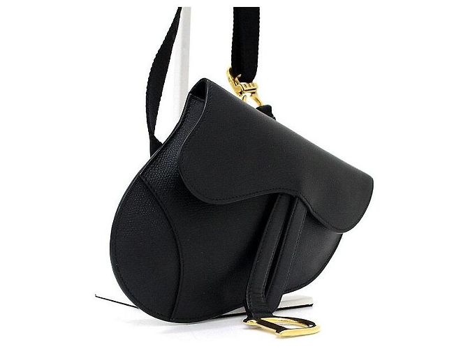 Dior Borsello da cintura e a tracolla Saddle Pouch in pelle nera Nero - vista 3