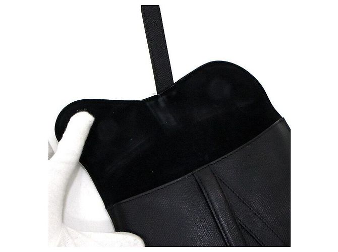 Dior Borsello da cintura e a tracolla Saddle Pouch in pelle nera Nero - vista 5