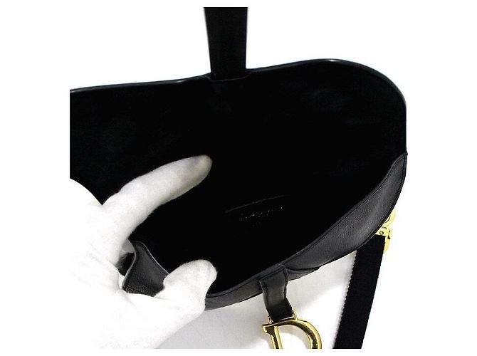 Dior Borsello da cintura e a tracolla Saddle Pouch in pelle nera Nero - vista 6