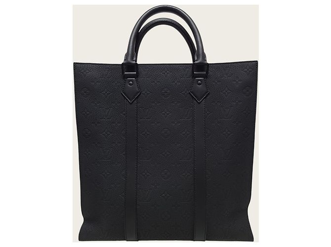 Louis Vuitton Black Taurillon Leather Sac Plat Tote Shoulder Bag - view 5