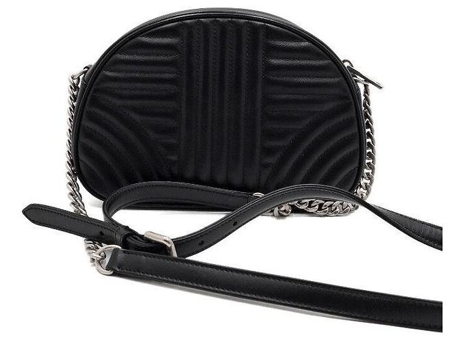 Prada Borsa a spalla e borsa a tracolla Black Diagram Silver Chain Nero - vista 4