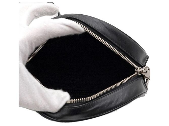Prada Borsa a spalla e borsa a tracolla Black Diagram Silver Chain Nero - vista 5