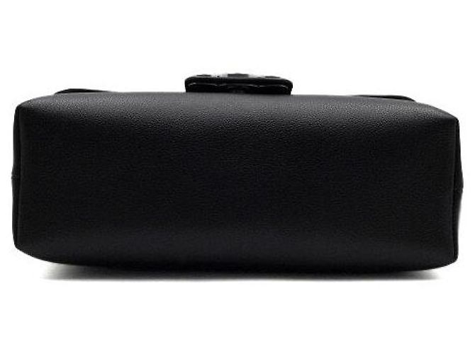 Céline Borsa Triomphe Medium in pelle di vitello nera con catena argentata Nero - vista 9