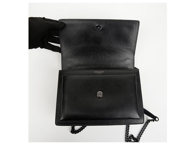 Saint Laurent Medium Sunset Schultertasche Monogram Schwarz - Ansicht 9