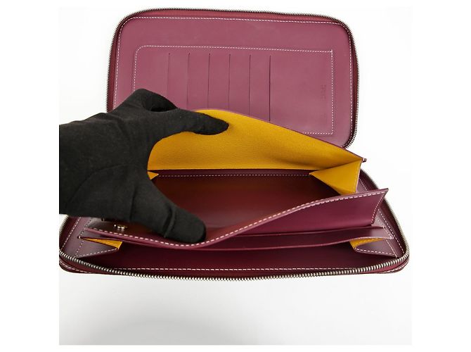 Goyard Pouch porta documenti con zip Opera Burgundy Rosso - vista 10
