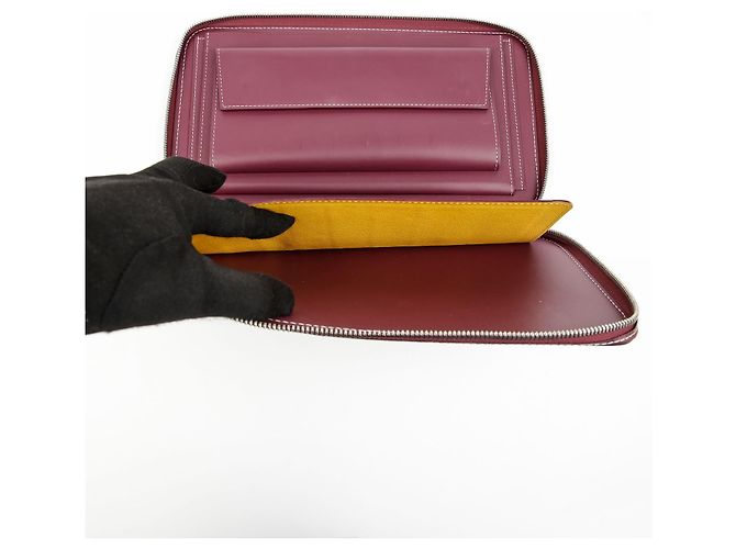 Goyard Pouch porta documenti con zip Opera Burgundy Rosso - vista 11