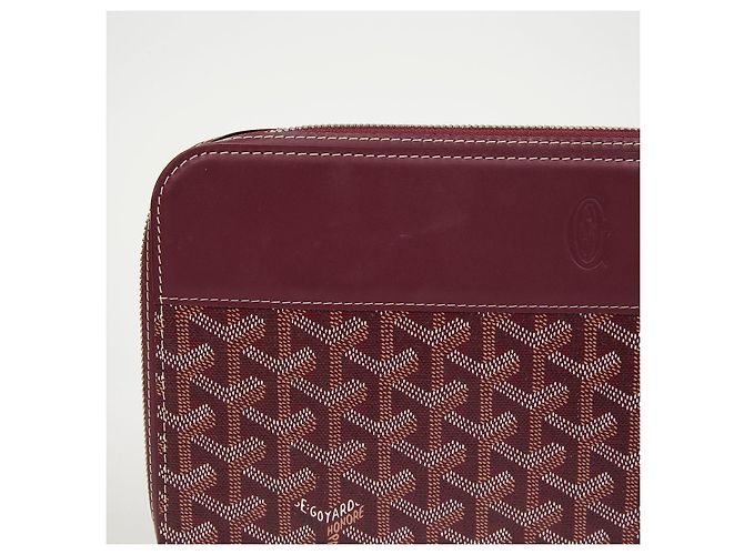 Goyard Pouch porta documenti con zip Opera Burgundy Rosso - vista 3