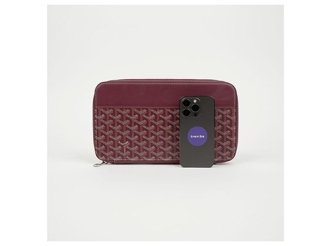 Goyard Pouch porta documenti con zip Opera Burgundy Rosso - vista 7