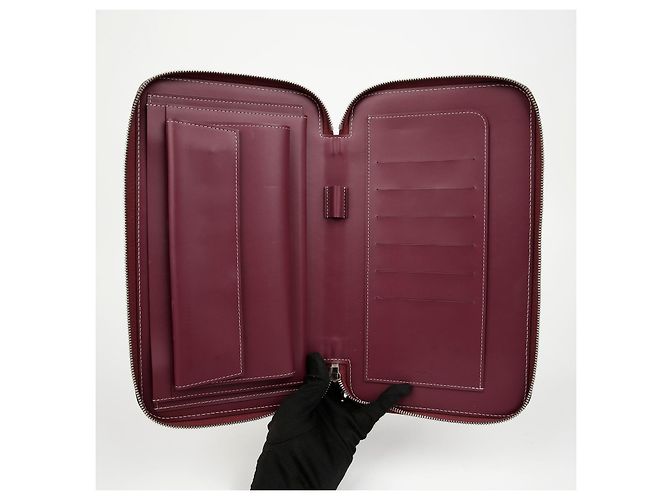 Goyard Pouch porta documenti con zip Opera Burgundy Rosso - vista 8