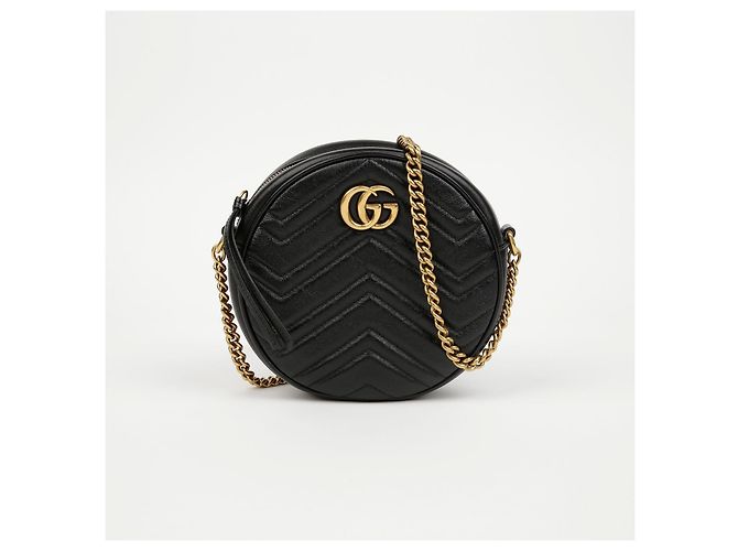 Gucci Mini Borsa a Tracolla Rotonda Nera Nero - vista 2