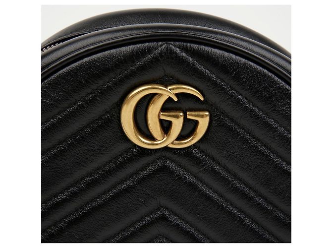 Gucci Mini Borsa a Tracolla Rotonda Nera Nero - vista 3