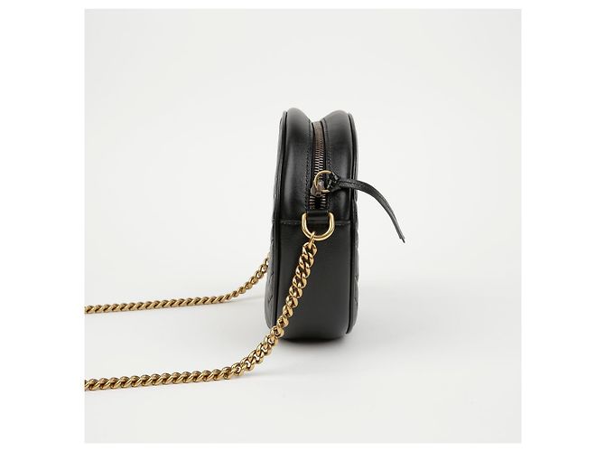 Gucci Mini Borsa a Tracolla Rotonda Nera Nero - vista 5