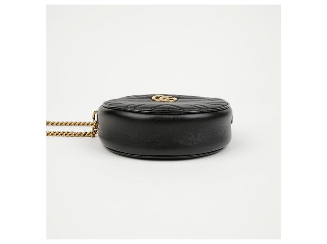 Gucci Mini Borsa a Tracolla Rotonda Nera Nero - vista 6