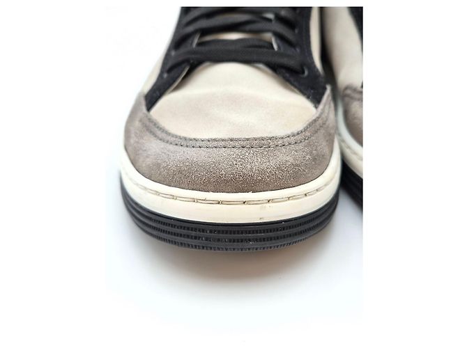 Chanel Sneakers Lettering Gray Black Marrone - vista 14