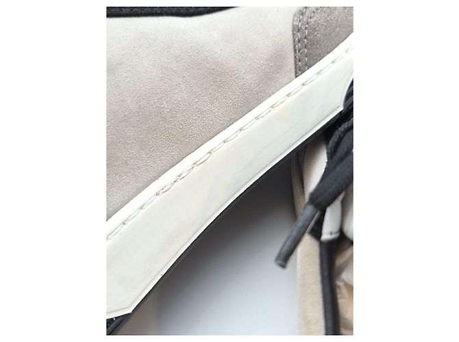 Chanel Sneakers Lettering Gray Black Marrone - vista 15