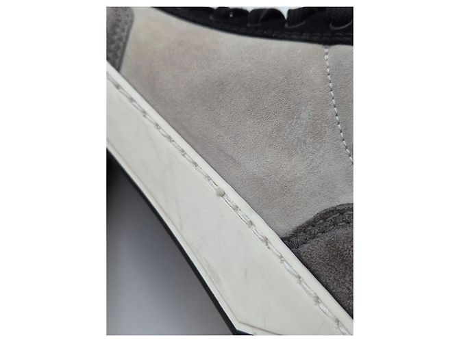 Chanel Sneakers Lettering Gray Black Marrone - vista 16