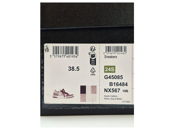 Chanel Sneakers Lettering Gray Black Marrone - vista 20