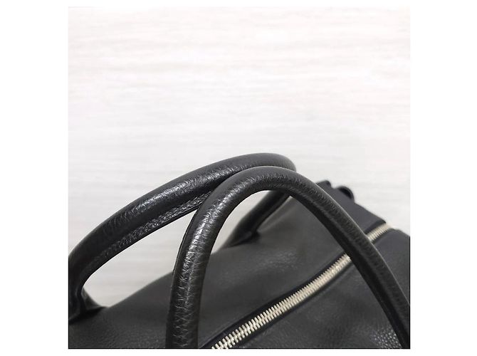 Prada Borsa Tote da Viaggio in Pelle Grana Nero - vista 5